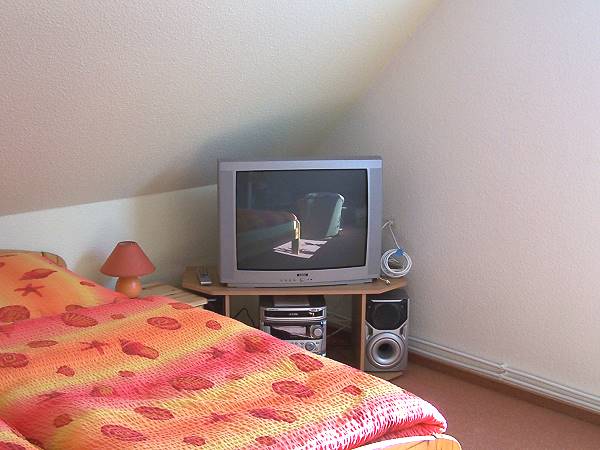 Das Wohnzimmer der Feienwohnung: auch bei schlechtem Wetter kann man hier entspannen.